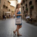 Cotton Sling Bag with Om Print - White