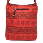 Cotton Sling Bag with Om Print - Red - Image 3
