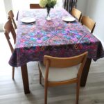 Embroidery Cotton Tapestry - Purple - Image 3