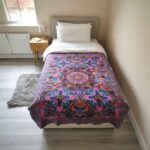 Embroidery Cotton Tapestry - Purple - Image 2