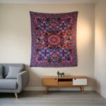 Embroidery Cotton Tapestry - Purple