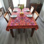 Embroidery Cotton Tapestry - Orange - Image 2