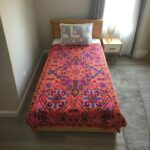 Embroidery Cotton Tapestry - Orange - Image 3