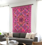 Embroidery Cotton Tapestry - Lite Pink