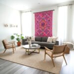 Embroidery Cotton Tapestry - Lite Pink - Image 2