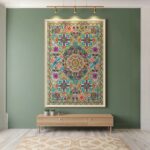 Embroidery Cotton Tapestry - Lite Green