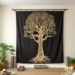 Tree - Golden-Black Tapestry - Big - Image 2