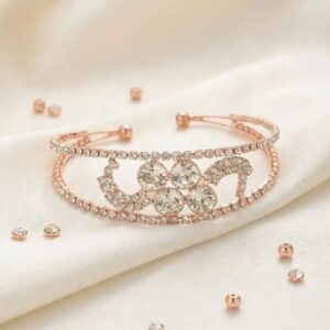 Rose gold finish bracelet | Free size | Party wear Ad Series