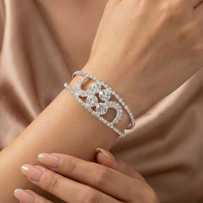 Lumina AD - Halo Bracelet | American Diamond Kada Bracelet Lumina AD - Halo Bracelet | American Diamond Kada Bracelet