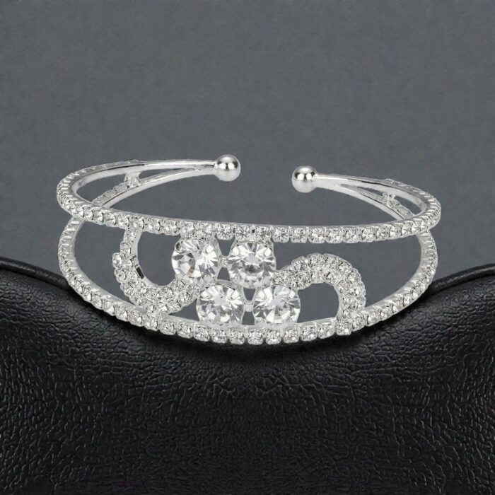 Silver finish Ad bracelet | Elegant Party wear women kada