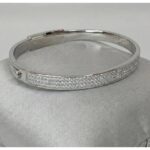 Minimalist sterling silver CZ bracelet for everyday wear