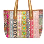 Embroidered Patchwork Tote Bag - Image 3