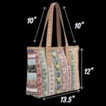 Embroidered Patchwork Tote Bag - Image 4