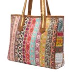 Embroidered Patchwork Tote Bag - Image 3