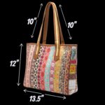 Embroidered Patchwork Tote Bag - Image 4