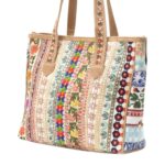 Embroidered Patchwork Tote Bag - Image 3