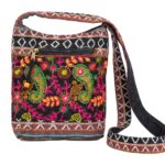 Jacquard Sling Bag with Embroidery - Black - Image 3