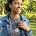 Oxidized Pendant chain necklace - Image 2