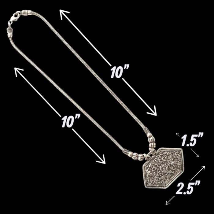 Oxidized Pendant chain necklace - Image 5