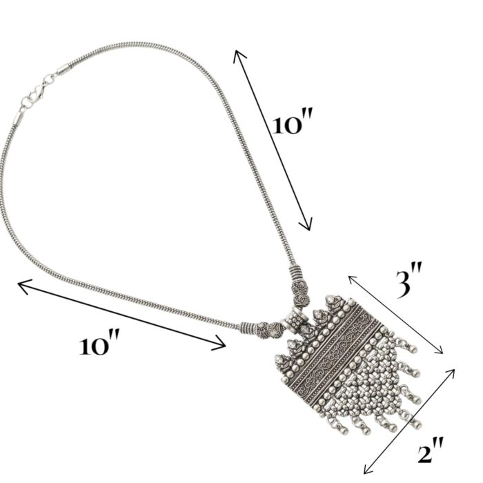 Oxidized Pendant chain necklace - Image 5