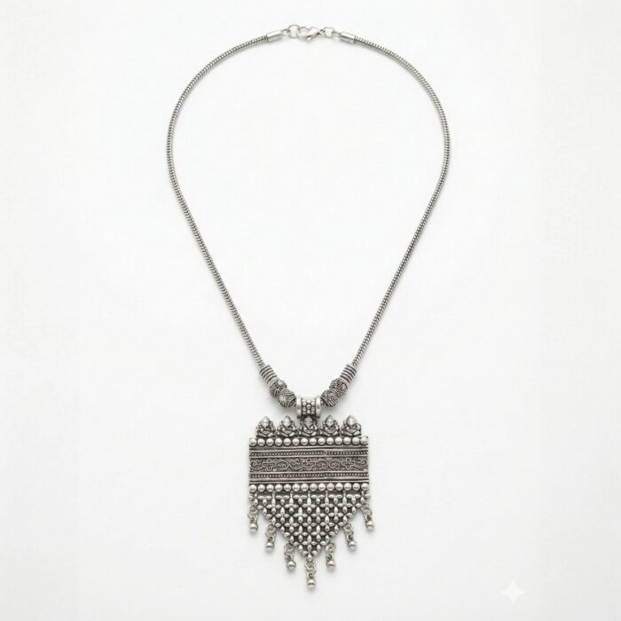 Oxidized Pendant chain necklace - Image 3