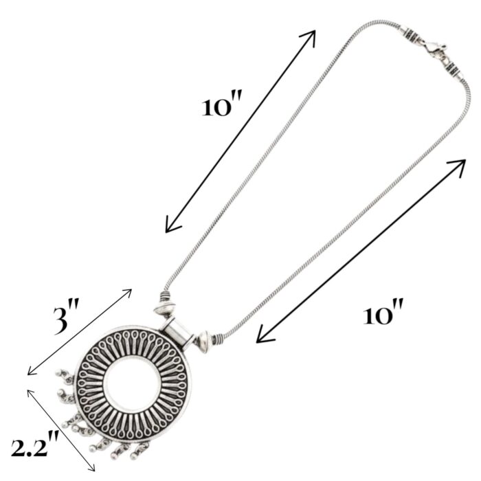 Oxidized Pendant chain necklace - Image 6