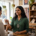 Oxidized Pendant chain necklace - Image 2