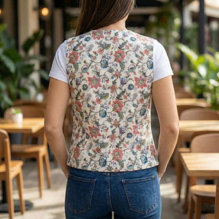 Floral printed Glazed cotton jacket for women