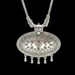 Oxidized Pendant chain necklace