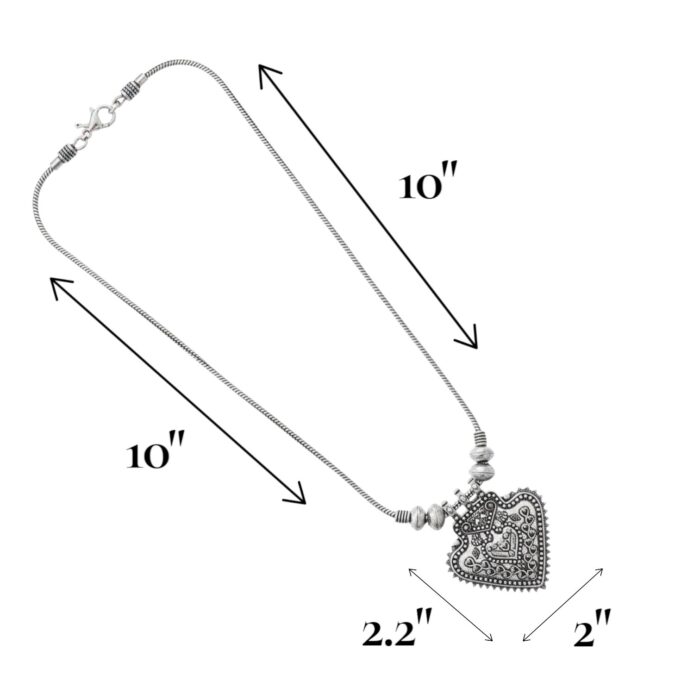 Oxidized Pendant chain necklace - Image 5