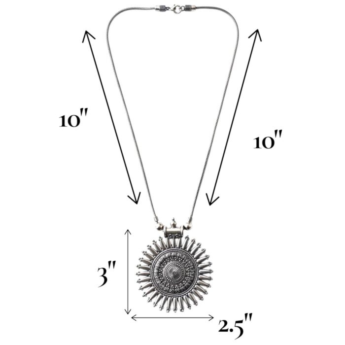 Oxidized Pendant chain necklace - Image 4