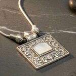 Oxidized Pendant chain necklace