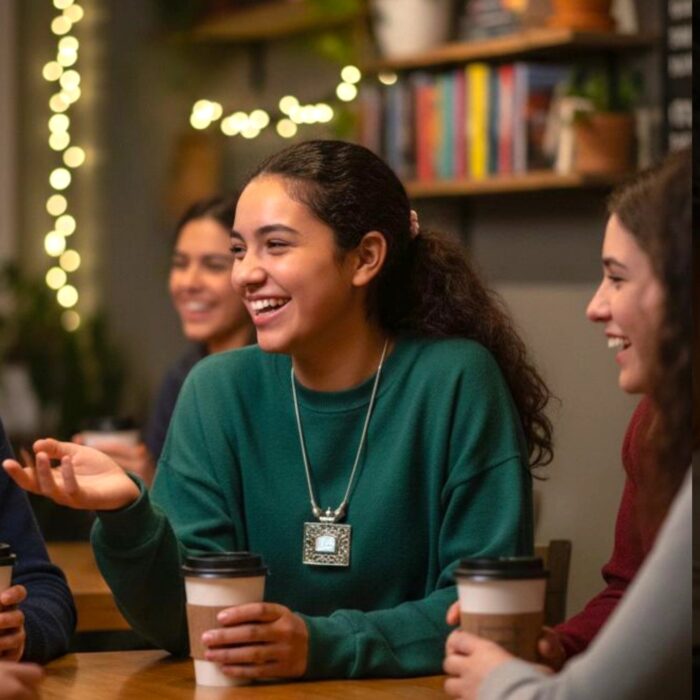 Oxidized Pendant chain necklace - Image 2