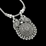 Oxidized Pendant chain necklace