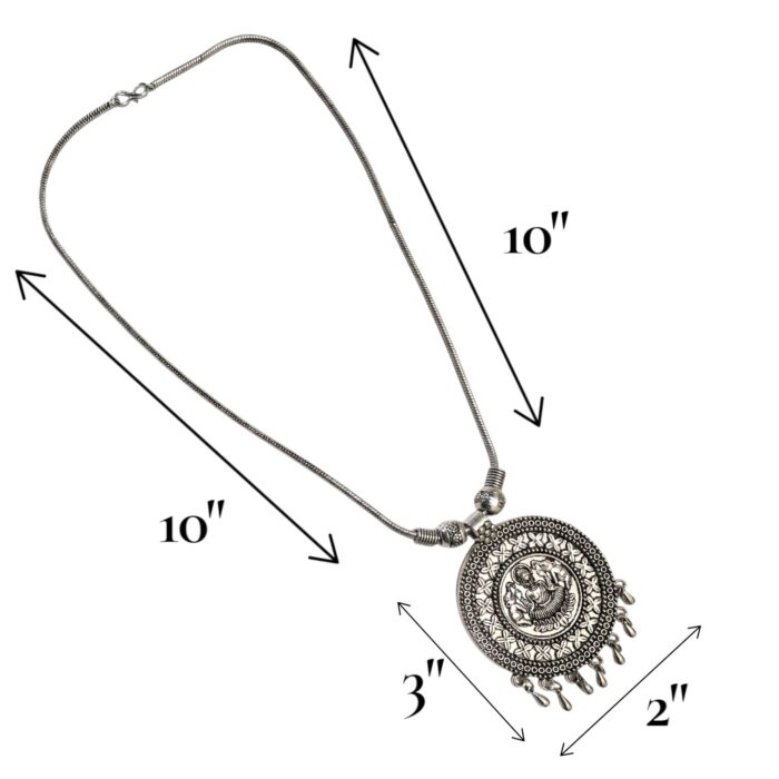 Oxidized Pendant chain necklace - Image 4