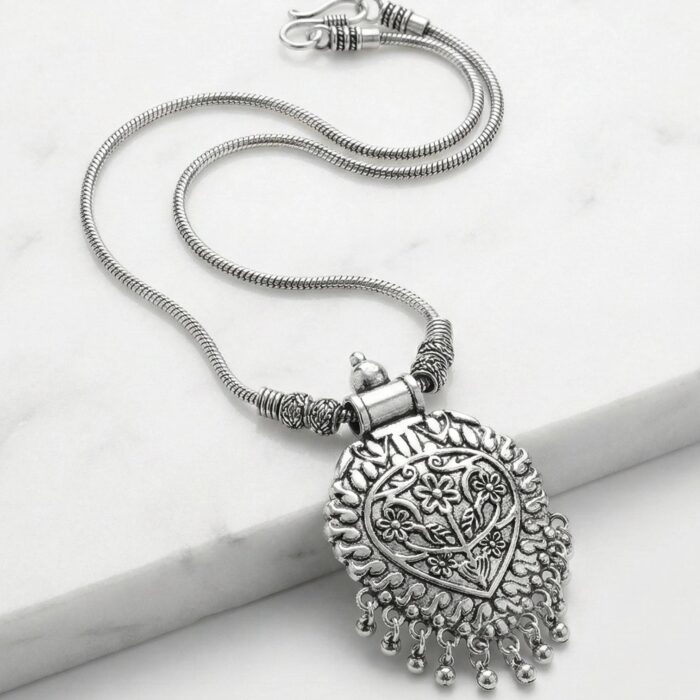 Oxidized Pendant chain necklace - Image 4