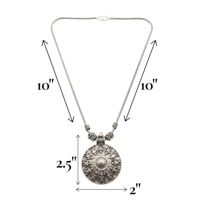 Oxidized Pendant chain necklace - Image 5