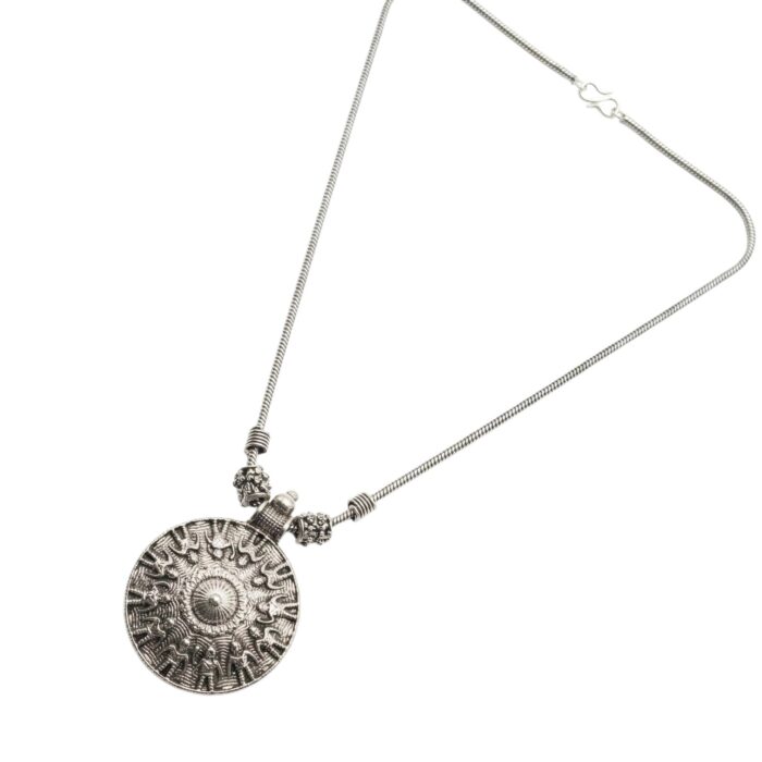 Oxidized Pendant chain necklace - Image 3