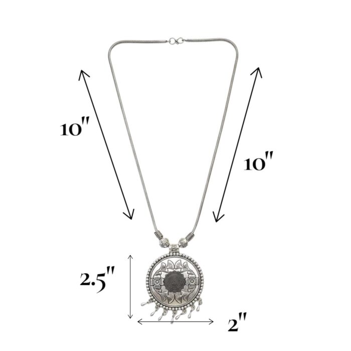 Oxidized Pendant chain necklace - Image 4