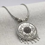 Oxidized Pendant chain necklace