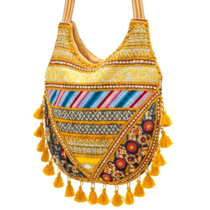 Tassel Handbag Embroidered Deluxe Beaded - Image 3