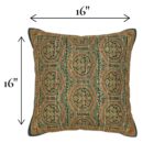 Set of 2 - Kantha work Cushion Cover - Green - Image 3