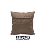 Set of 2 - Embroidered Cushion Cover - Brown - Image 4