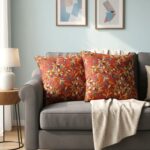 Decorative embroidered cushion cover for sofa