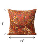 Cotton cushion cover 15x15 inches red