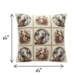 Set of 2 - Cotton Cushion Cover - Peacock - Image 3