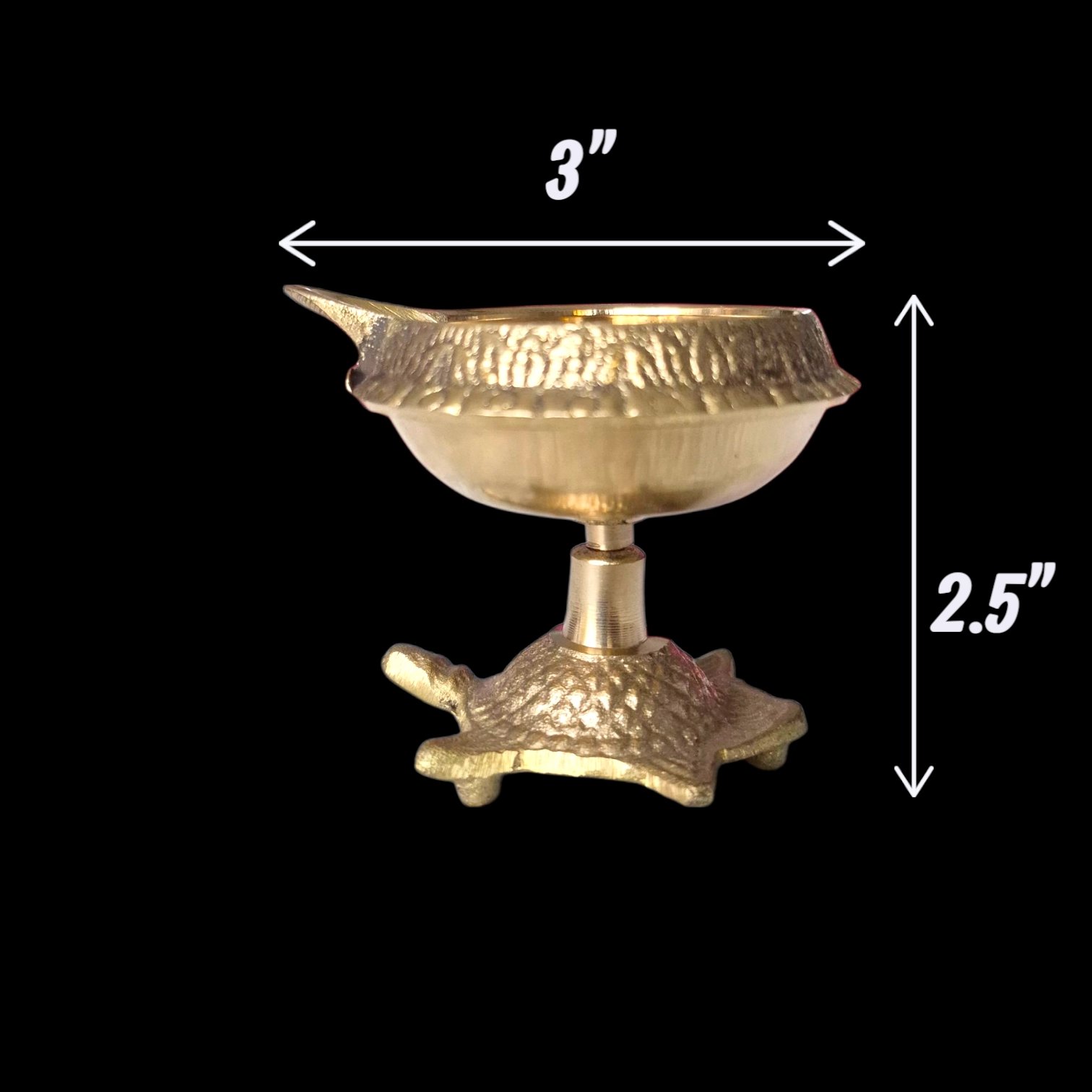 Dimensions of brass kuber diya