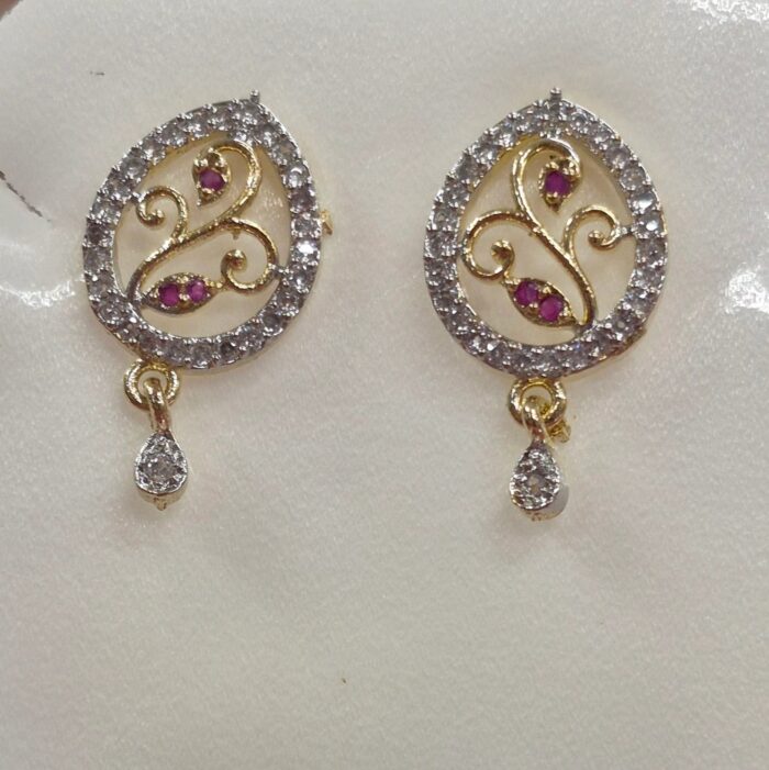 Mangalsutra with Earrings | AD mangalsutra - Image 5