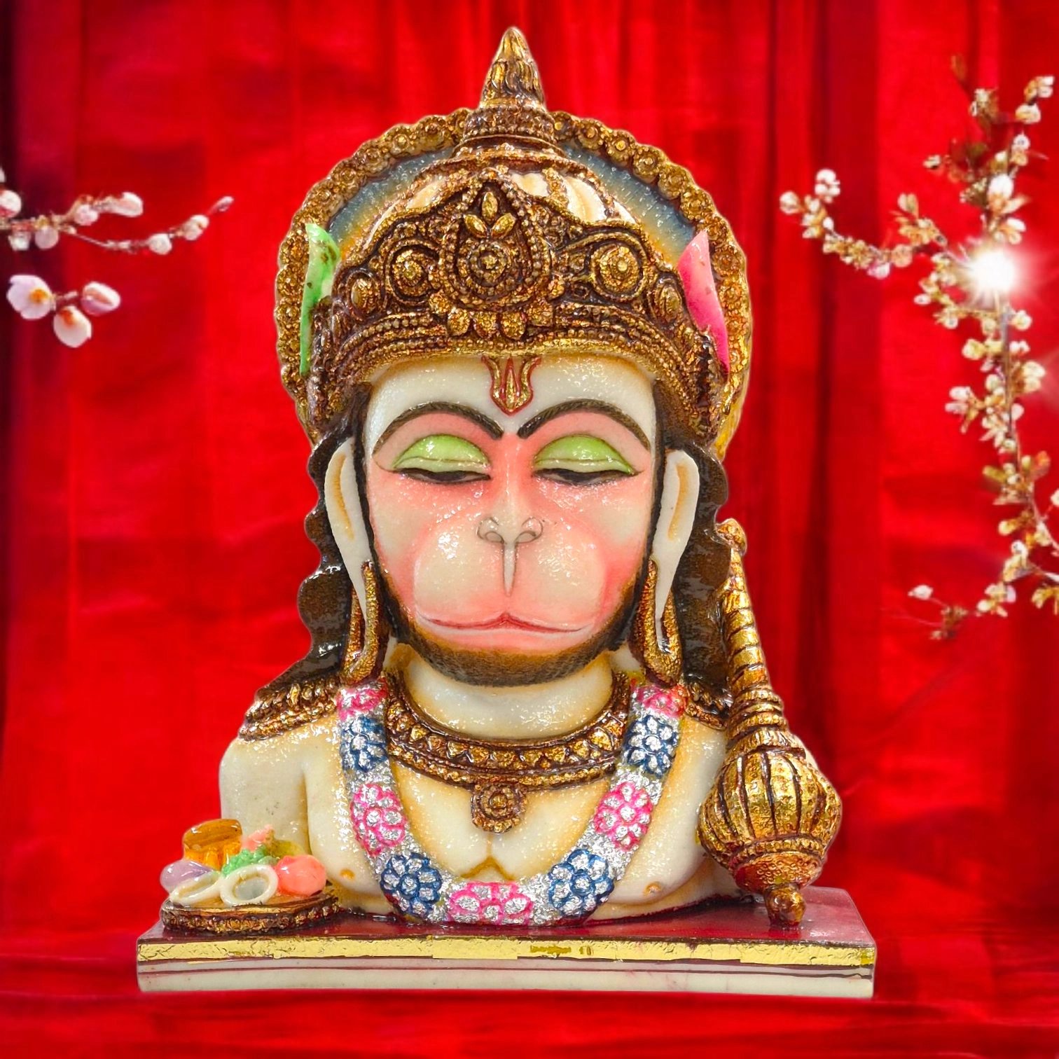 Large Hanuman Idol - 10 inch | Composit Marble