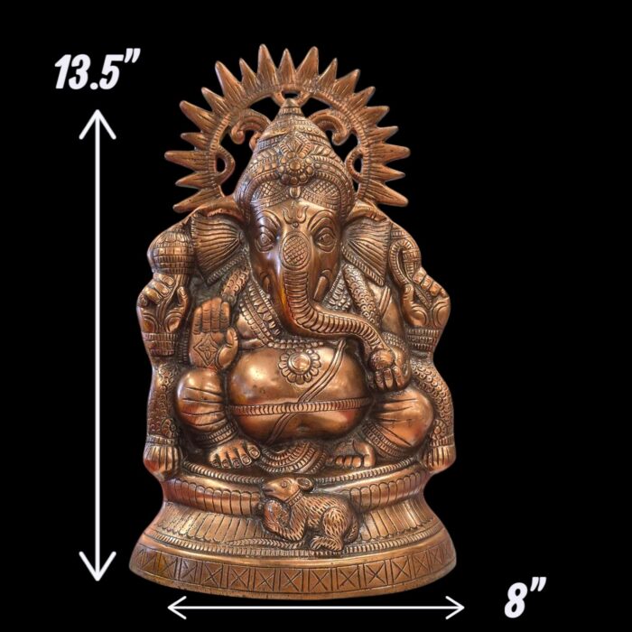 Dimensions of the Metal Ganesha Statue